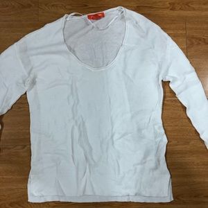 White thin sweater